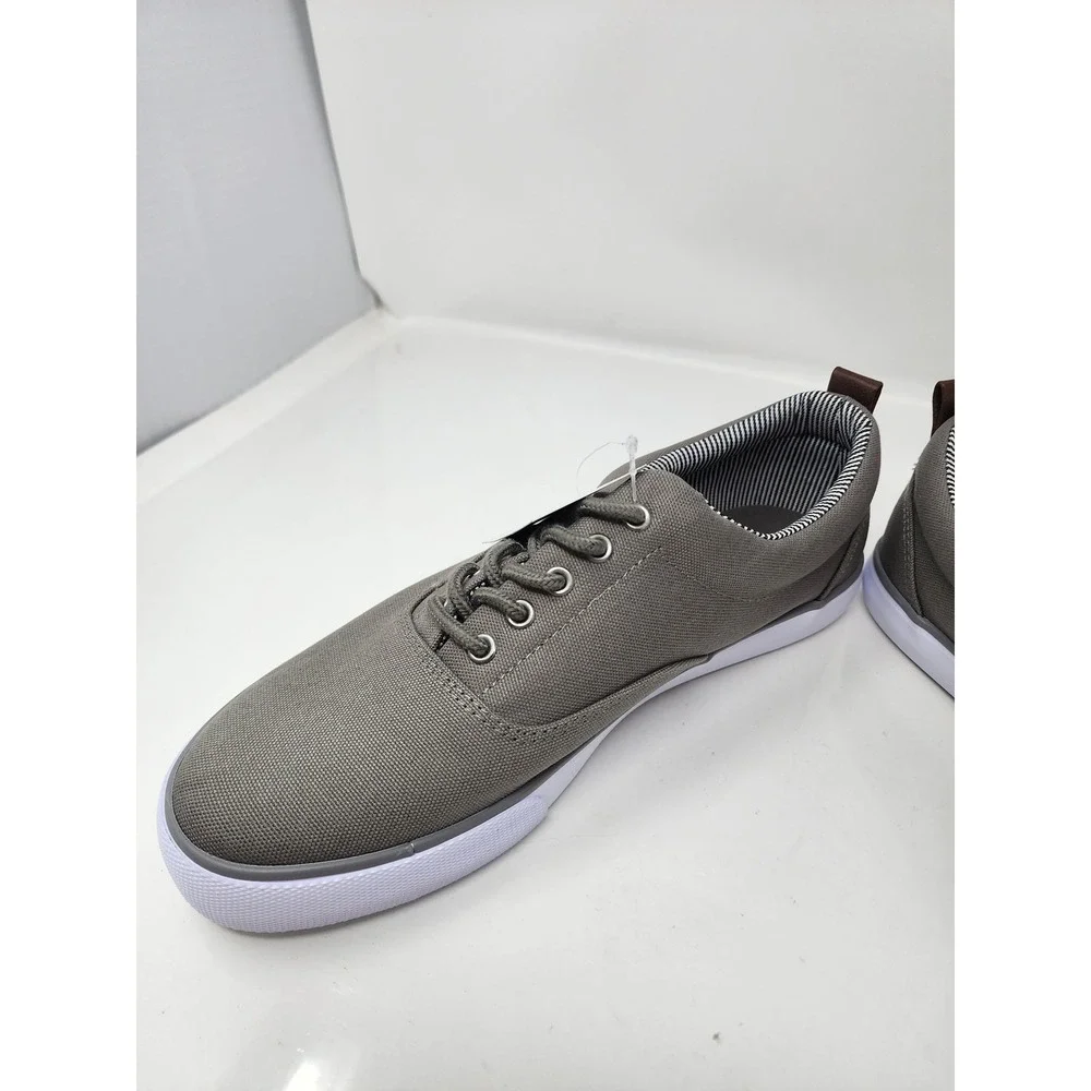 Goodfellow & Co Mens Brady Lace Up Sneakers Gray Canvas Casual Size 9